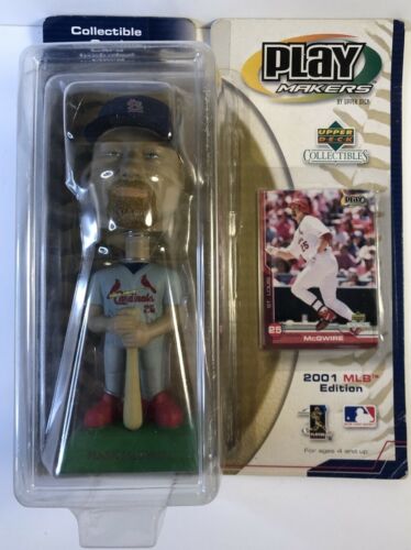 2001 MLB Play Makers Mark McGwire St. Louis Cardinals  Bobblehead & trading Card - Picture 1 of 4