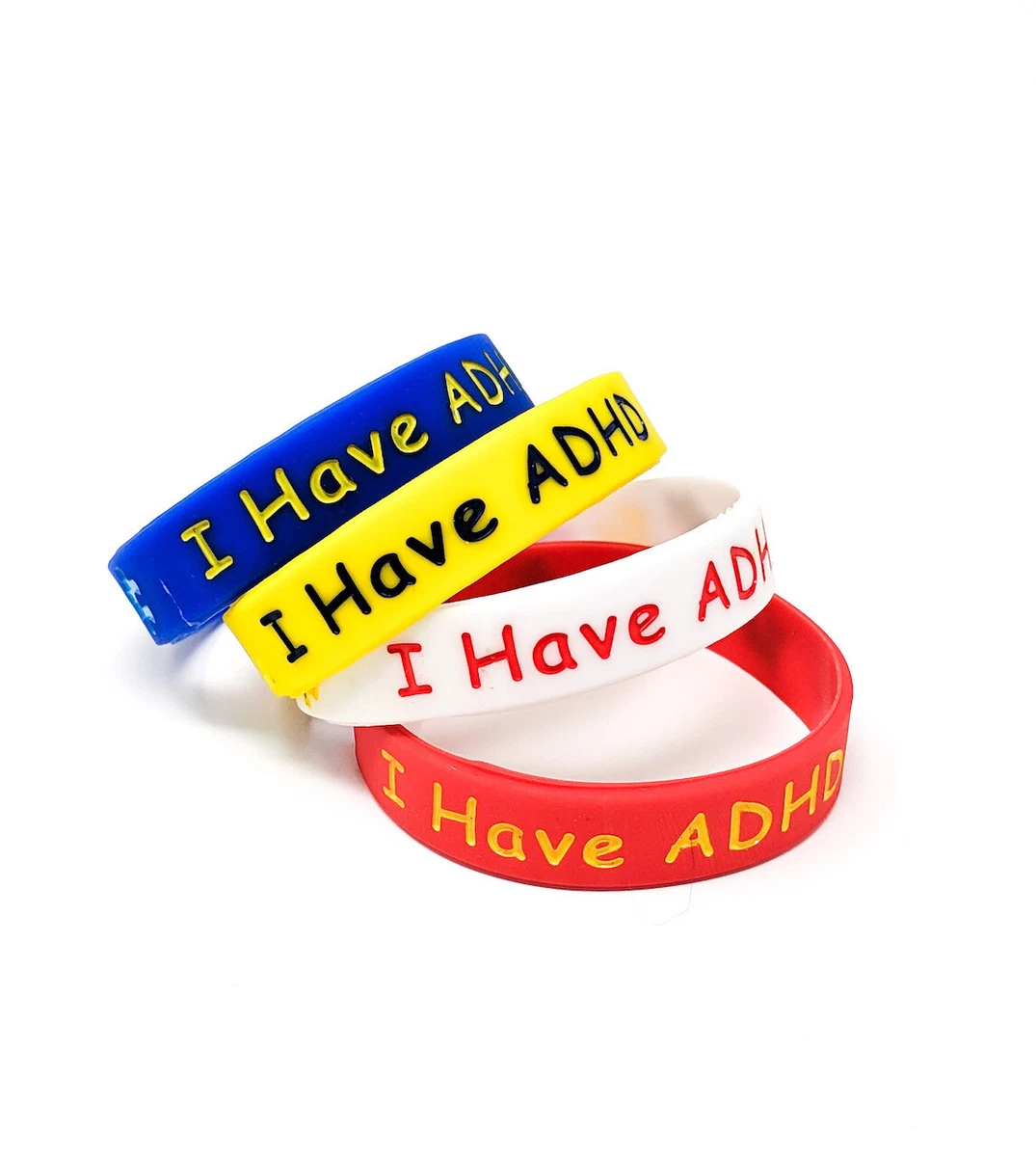 X1 I HAVE ADHD Awareness Wristbands ADD Medical Alert ASD UK