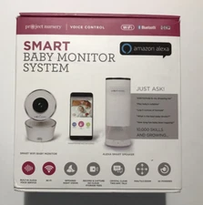 Project Nursery - Smart Baby Monitor System-Wi-Fi- Built In Alexa  - White NEW