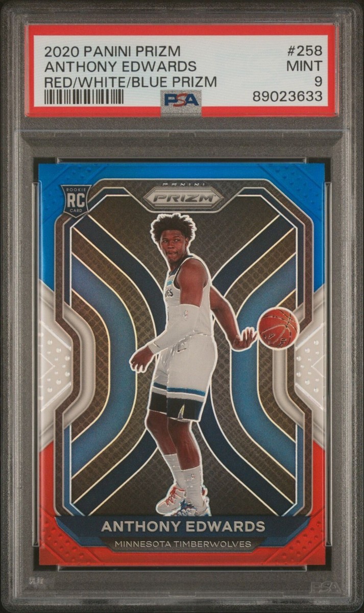 2020-21 Panini Prizm Anthony Edwards Red White Blue Prizm Rookie 