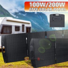 200W Portable Solar Panels Foldable, Waterproof Solar Panel USB Ports DC Hiking