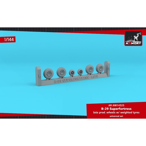 Armory Models AR AW14325 Scale 1:144 B-29 Superfortress late wheels w/ weighted - Picture 3 of 24