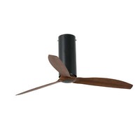 Energiespar Deckenventilator Mit Fernbedienung Tube Schwarz Walnuss LüFter Leise
