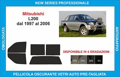 Coprisedili Auto per Mitsubishi L-200 | Set Universale Nero Resistente