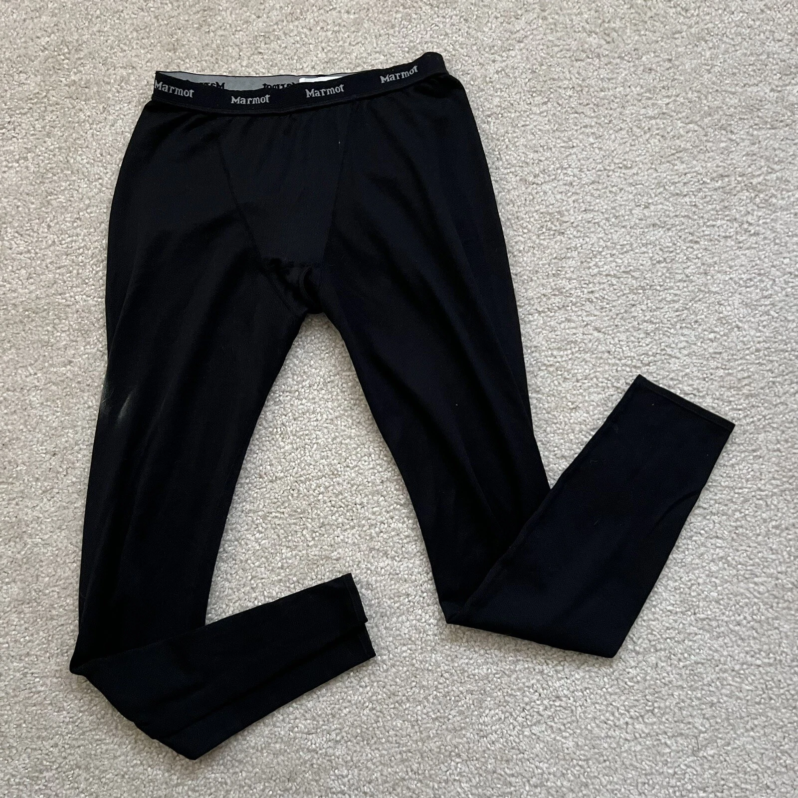 Marmot BaseLayer Tights Thermal Pants Women’s Size Large Black Ski Snowboarding