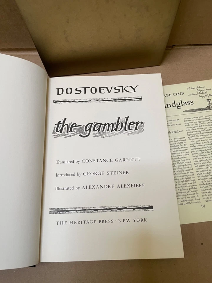 Heritage Press Notes from Underground & The Gambler Fyodor Dostoevsky Sandglass Foto 4 de 4