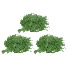 3pcs 1.26 OZ Moss Fake Craft Moss Artificial Moss Natural Moss (Green)
