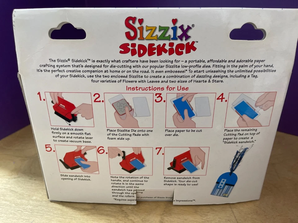 Sizzix Sidekick Red Die Cutting & Embossing Portable Crafting Machine- NEW - Image 3 of 4