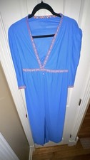 Vintage Long Peignoir Robe Nightgown Movie Stat Coquette 70s Suxe 8-10
