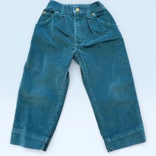 Vintage OshKosh B'gosh Corduroy Chino Pants Kids 4 Blue Made In USA 80s