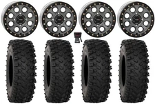 System 3 SB-7 15" Wheels Titanium (4+3) 35" ATX470 Tires Polaris Sportsman /