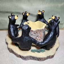 BearFoots "Circle of Bears" Jeff Fleming Big Sky Carvers Candle Holder Numbered
