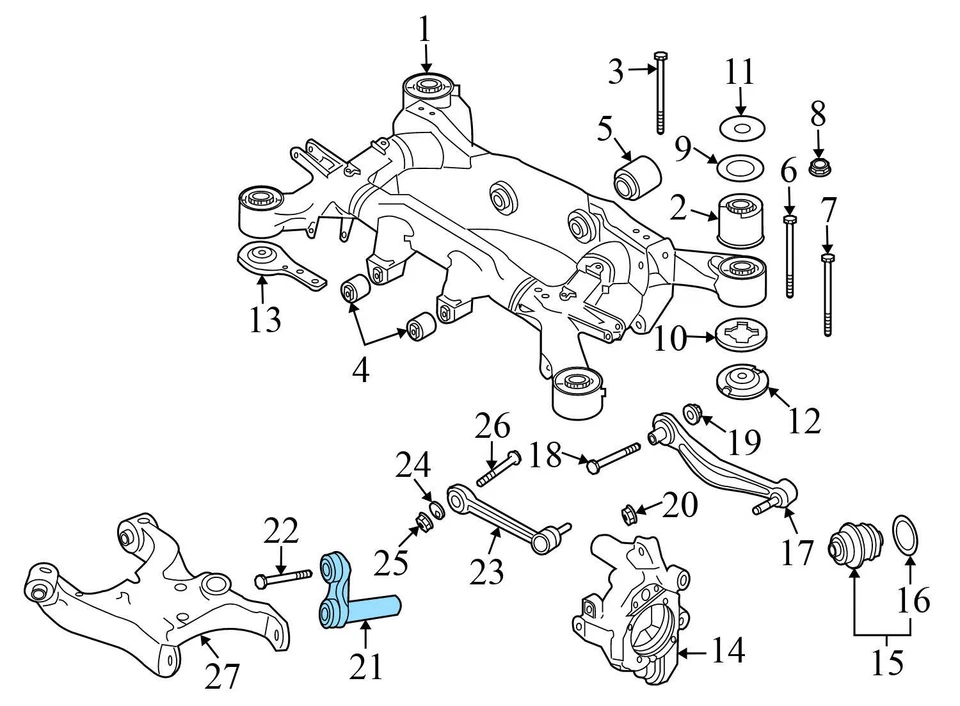 BMW 750LI 2006-2008 - Enlace integral trasero 6770749 Foto 3 de 4