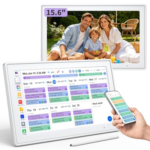 Digital Calendar, 15.6" HD Touchscreen Family Calendar Organizer, Smart Family