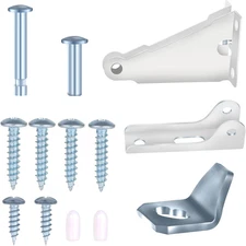 Screen Door Closer Kit with Brackets, Pins, and Screws, Steel Storm Door Parts