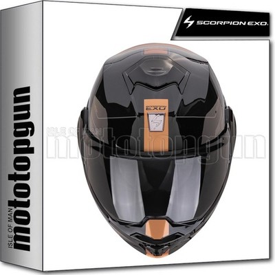 SCORPION MODULARHELM FÜR MOTORRAD EXO-TECH EVO TRAVELLER SCHWARZ KUPFER XL