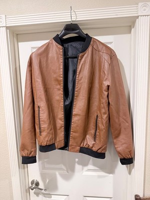 polyester coat mens or womens xl brown