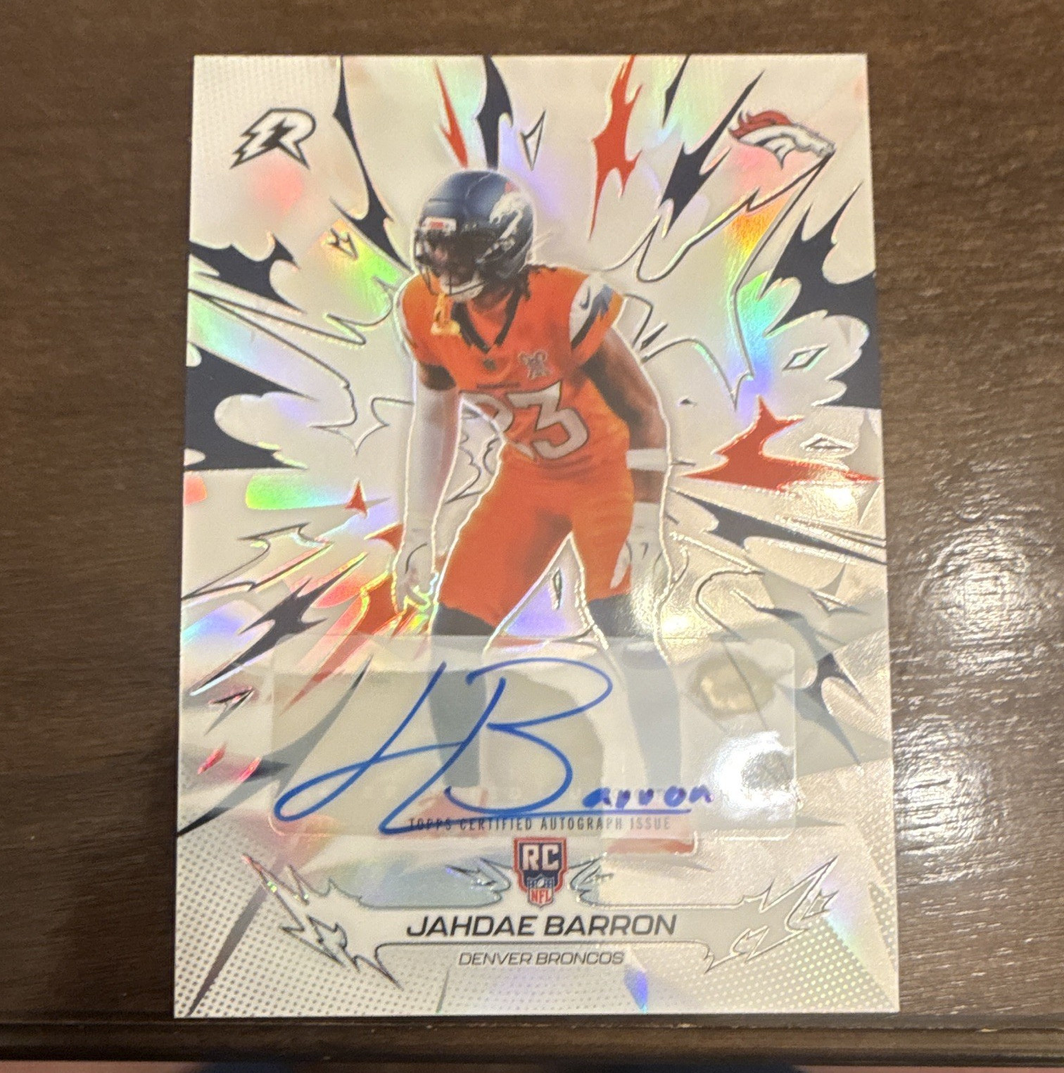 Topps Football Jahdae Barron Denver Broncos Rookie Auto Card #127 2026