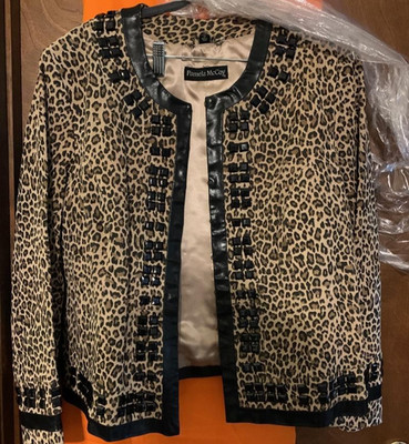 Pamela McCoy Women Leopard Jacket size 2X