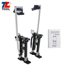 15" - 23" Black Adjustable Drywall Stilts For Painters Walking Tools
