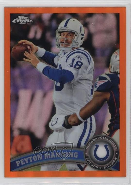 2011 Topps Chrome Retail Orange Refractor Peyton Manning #110 HOF