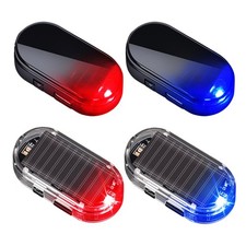 2 Car Alarm Warning Solar Flash LED Light Fake Security System Anti-theft Signa
