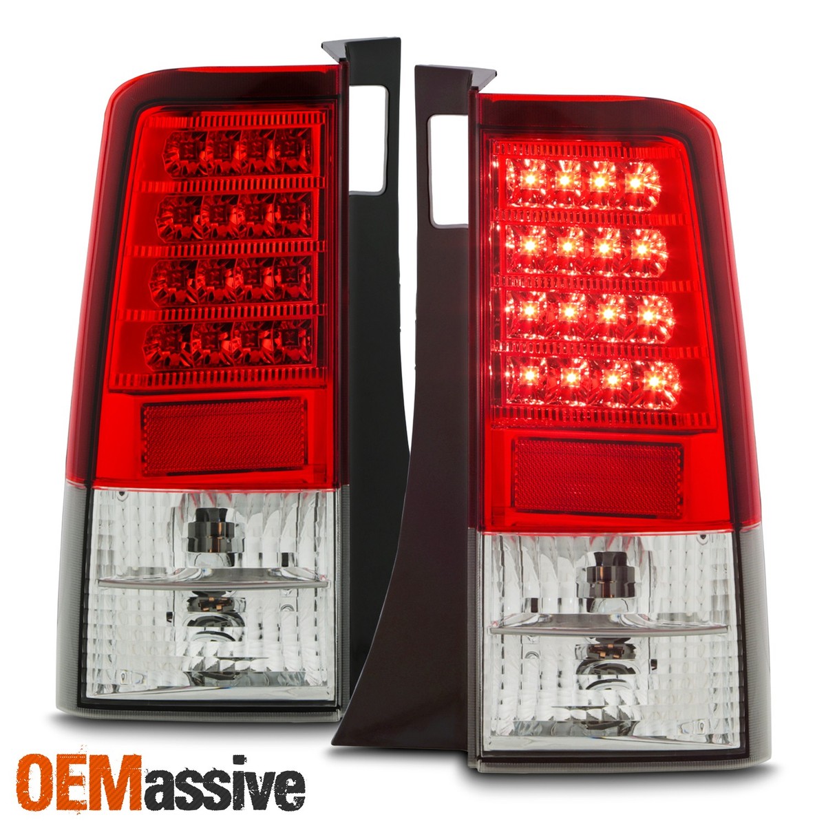 2003-2007 Scion Xb Bb Hatchback Red Clear Full LED Tail Lights