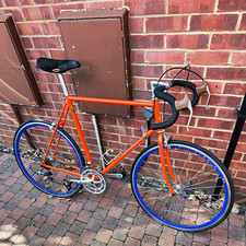 Raleigh Vintage 1980 Road Bike 700C 58 inch frame 10 speed Orange/Blue