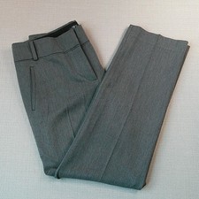 Ann Taylor LOFT Julie Straight Pants Women 6 Gray Dress Trousers Stretch