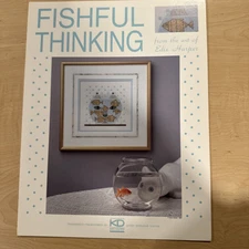 Fishful Thinking Fishbowl Cat Cross Stitch Pattern By Edie Harper