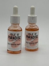 Isle of Paradise Face  Body Self Tanning Drops LIGHT 1.01 fl oz 30 ml TWO PACK