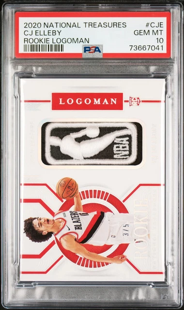 2020-21 Panini National Treasure Rookie Logoman CJ Elleby #CJE Rookie 3/5 PSA 10