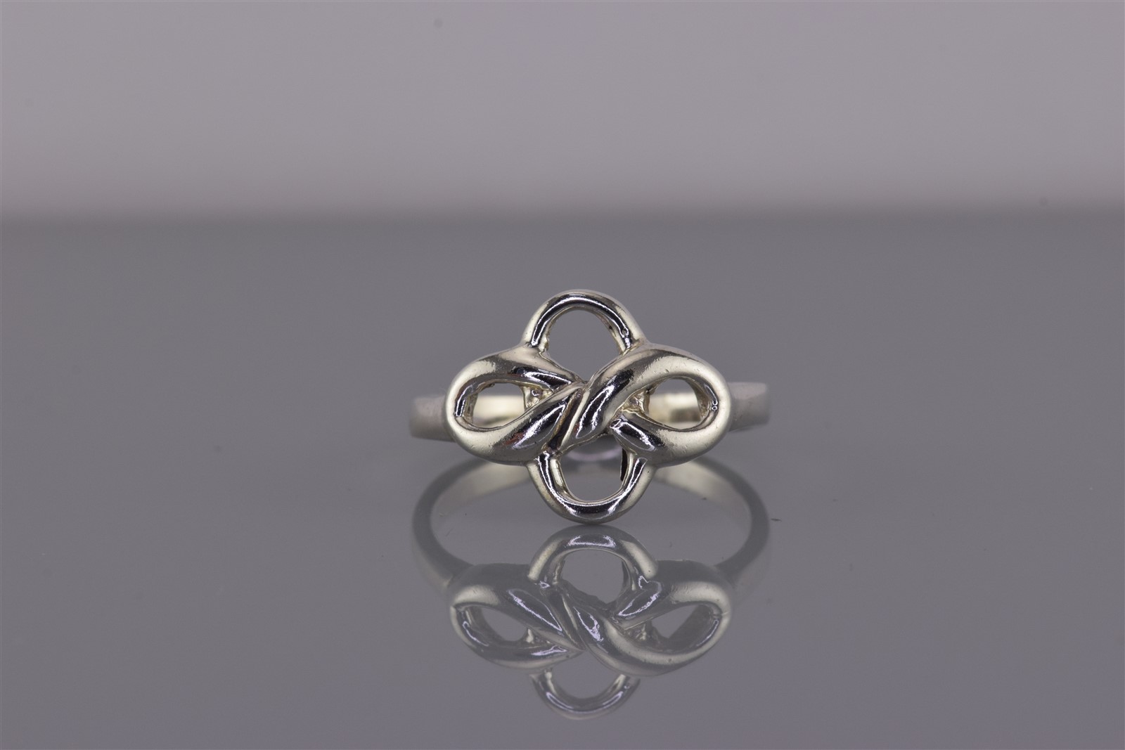 Sterling Silver Double Infinity Twisted Knot Band… - image 1