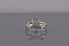 Sterling Silver Double Infinity Twisted Knot Band Ring 925 Sz: 8