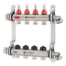 HEIMEIER Rozdzielacz obwodu grzewczego Dynalux Wskaźnik przepływu, 10 obwodów grzewczych