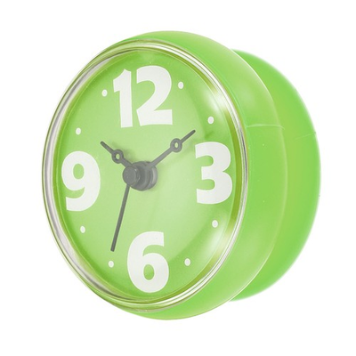 #ad Waterproof Shower Clock Mini Bathroom Mirror Wall Clocks with Suction Cup Green $17.26