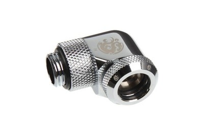 Bitspower Multi-Link Adapter 90 Grad G1/4 Zoll 12mm AD - drehbar - Shiny Silver