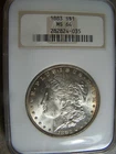 1883 Morgan Silver Dollar ~ NGC MS64 ~ Toning