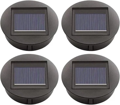 AQEENURA Replacement Solar Light Parts,Waterproof 8CM/3.15 INCH 4PCS, Black
