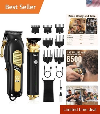 Complete Men's Professional Grooming Kit - Hair Clippers, Trimmer & Accessories