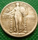 1920 Standing Liberty Quarter Coin #M12 Beautiful High Grade Coin