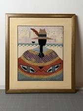 Needlepoint Handpainted Sundance Designs Desert Harvest Southwestern Framed