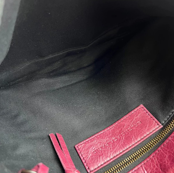 BALENCIAGA Clutch Bag Second Bag Leather Red Vintage Women's Mirror Accessory thumbnail 14