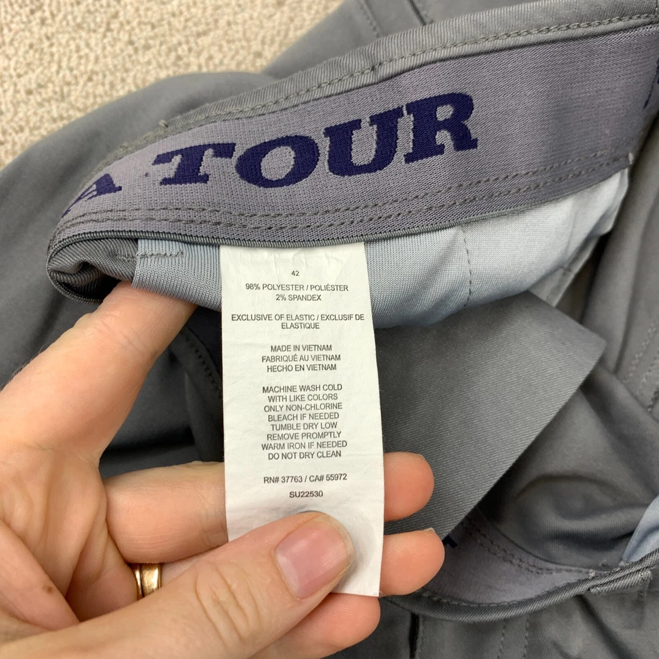 Pantalones Cortos de Golf PGA Tour Atléticos Chinos Para Hombre Cintura 42 Gris Frente Plano 10" Foto 4 de 4