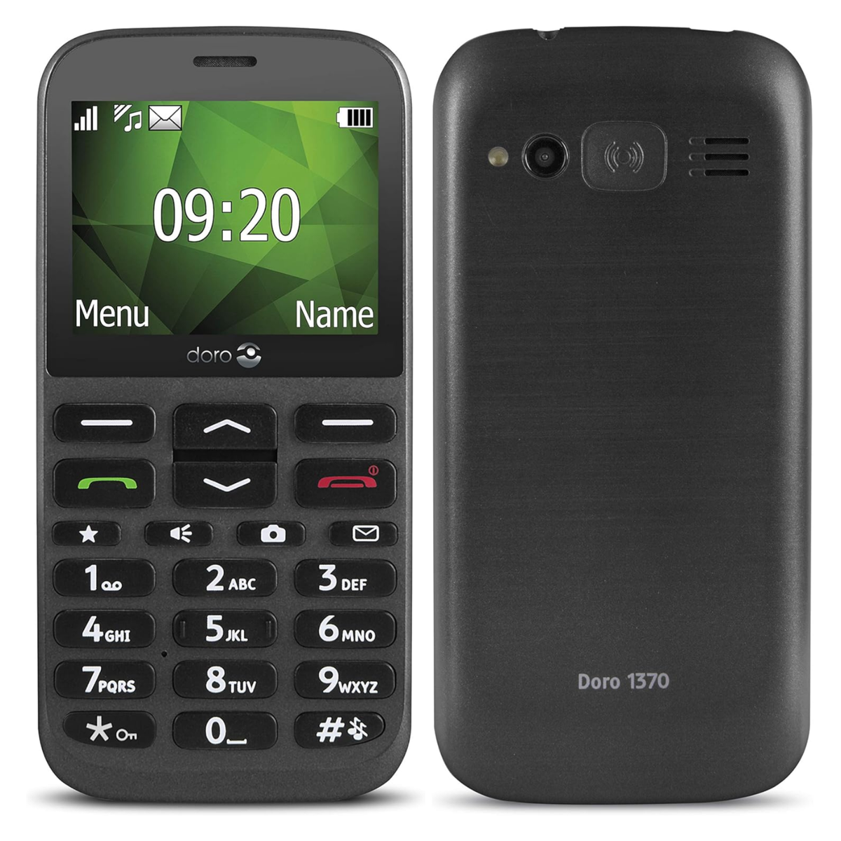 Doro 1370 (DFB-0210) Mobile Phone (Unlocked) LARGE Keypad SOS Button 2G  Black