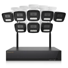 Wireless WIFI Outdoor 5MP IP Security Camera System 10CH 3TB NVR CCTV Home Audio