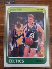 1988 Fleer - LARRY LEGEND BIRD - SIGNED - NOT GRADED - FROM PERSONAL COLLECTION