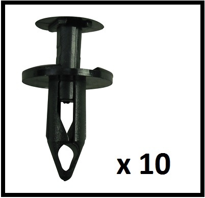 10 x PLASTIC PUSH RIVET TO FIT VOLKSWAGEN RENAULT - Picture 1 of 1
