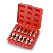 12 pieces 1/4" Drive Metric Universal Joint Impact Socket Set, Swivel Head, CR-V