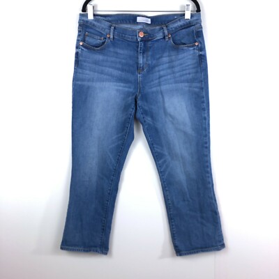 Loft Capri Jeans Womens Size 30/10 Modern Kick Crop Blue Denim